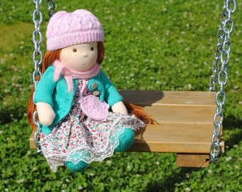 14 inch (36 cm) Waldorf doll. Steiner doll-cloth dolls handcrafted dolls-stuffed dolls work-Waldorf Toys