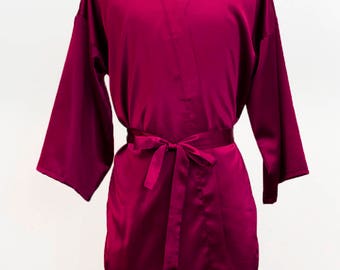 High Quality Satin solid color bridesmaid robe