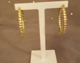 Swarovski Glamour earrings - Maria 1974 gold hoop