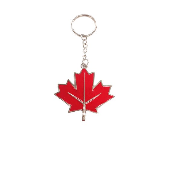 Canadian Maple Leaf Keychain / Handmade ZincAlloy Lead