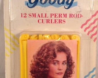 Goody Perm Rods 12 Small Perm Curlers In Yellow For Very Firm Curls Short Hair 1991