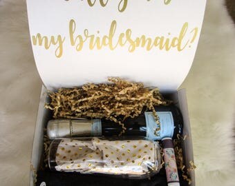 Bridesmaid gift- will you be my bridesmaid, Bridesmaid Box, bachelorette personalized gift, gift for her, bridesmaid tanktop