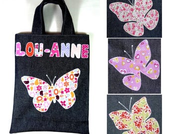Library bag child butterflies design