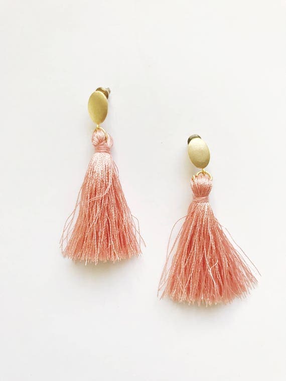 Simple Tassel Post Earrings