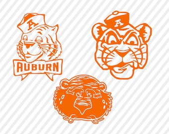 auburn tigers svg, aubie cuttable digital file, cricut file, silhouette files, svg cutting files, sports logo monogram svg