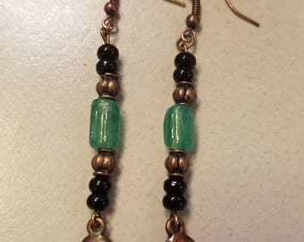Moon Face Drop Earrings