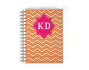 Personalized Planner Notebook - Chevron Monogram