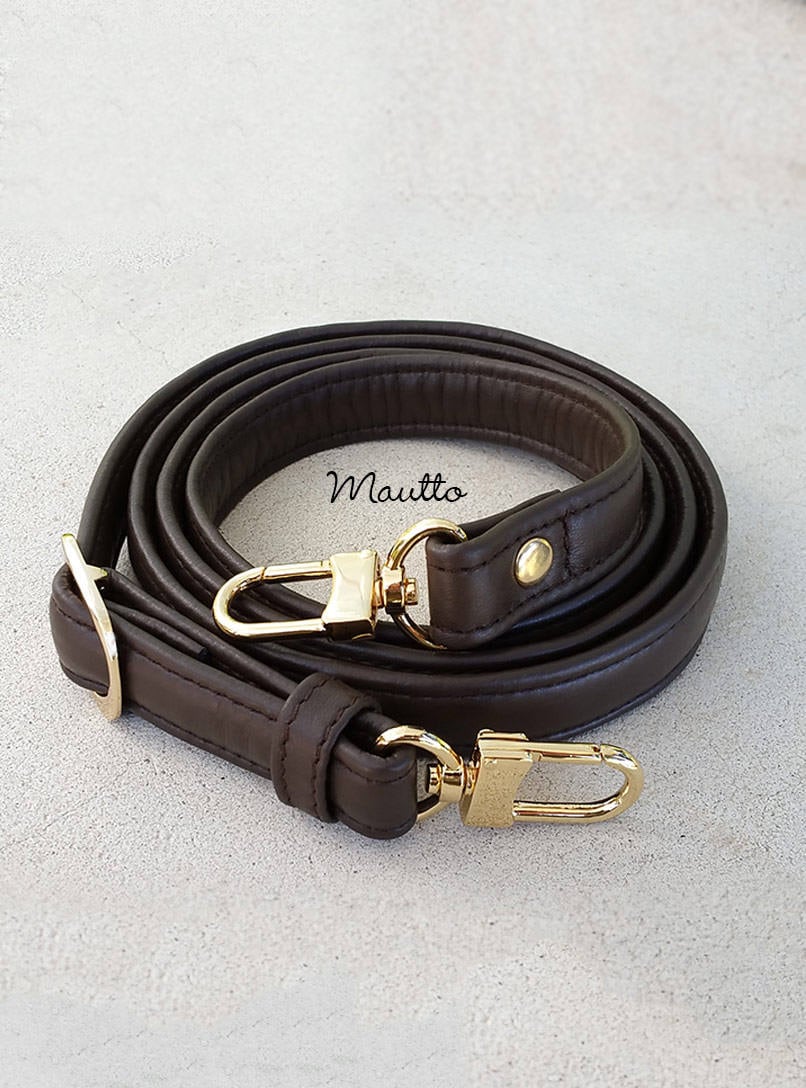Dark Brown Leather Strap for Louis Vuitton Coach & More