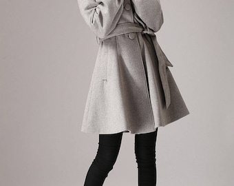 Black coat wool coat coat long coat winter coat midi