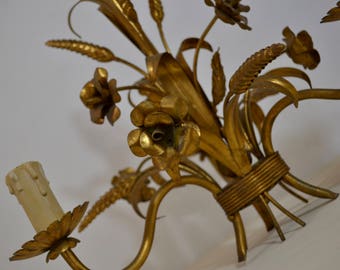 French Gold Doré Tole Chandelier - French Faded Romance, French Shabby, French Country
