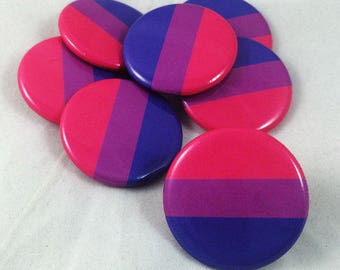 Bi, Bi Flag, Bisexual, Bisexual Flag, Bisexual Pride Flag, Pride, Pride Flag, Bi Pride, Bisexual Button, LGBTQ+, Pink Purple Blue Button