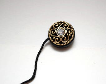 Camera Lens Cap Holder - DSLR Camera Strap - Lens Cap Leash - DSLR Camera Lens - Camera Accessories - Photographer Gift - Nikon - Gold Swirl