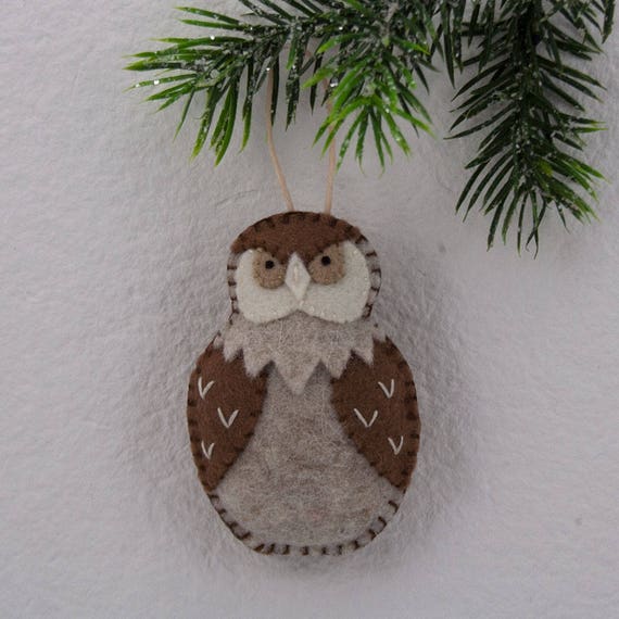 Felt Owl Ornament PATTERN Sewing Pattern Felt Owl Woodland