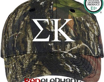 Sigma Kappa Hat, Monogrammed Camo Hat, Monogram Baseball Cap, Monogram Camouflage Hat, Personalized Baseball Hat, Sorority Gift, Sigma Cap