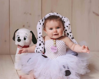 Dalmatian Costume, 101 Dalmatians, Dalmatian Tutu, Dalamatian Dress, Baby Halloween Costume, Toddler Halloween Costume, first birthday tutu