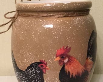 Rooster Utensil Holder...Kitchen Decor...Country Kitchen..Country Home..Rooster Lover...Housewarming Gift..Home Decor..Rooster Decor
