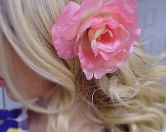 GORGEOUS PINK Hair Flower, Hair Clip, Pink Hair Accessory