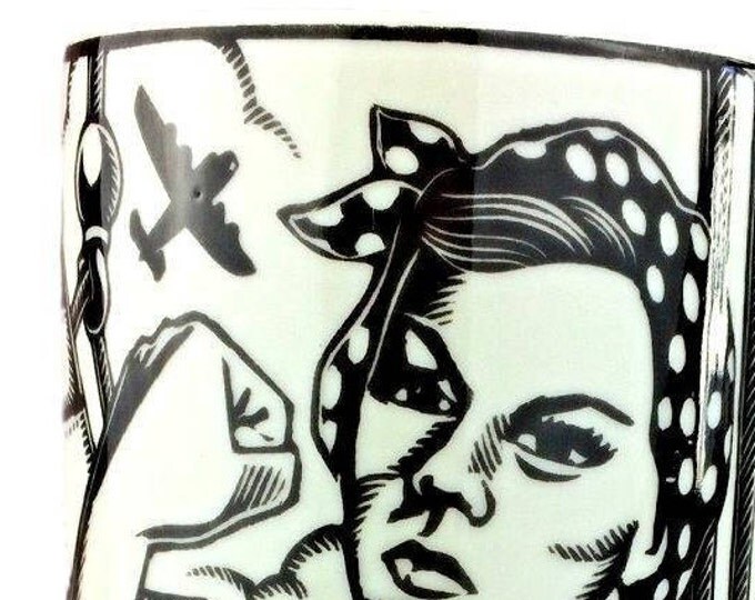 Coffee Mug For Feminist, Feminist Coffee Cup, Gift, Gift For Her, Gift For Christmas, Rosie The Riveter, WWII