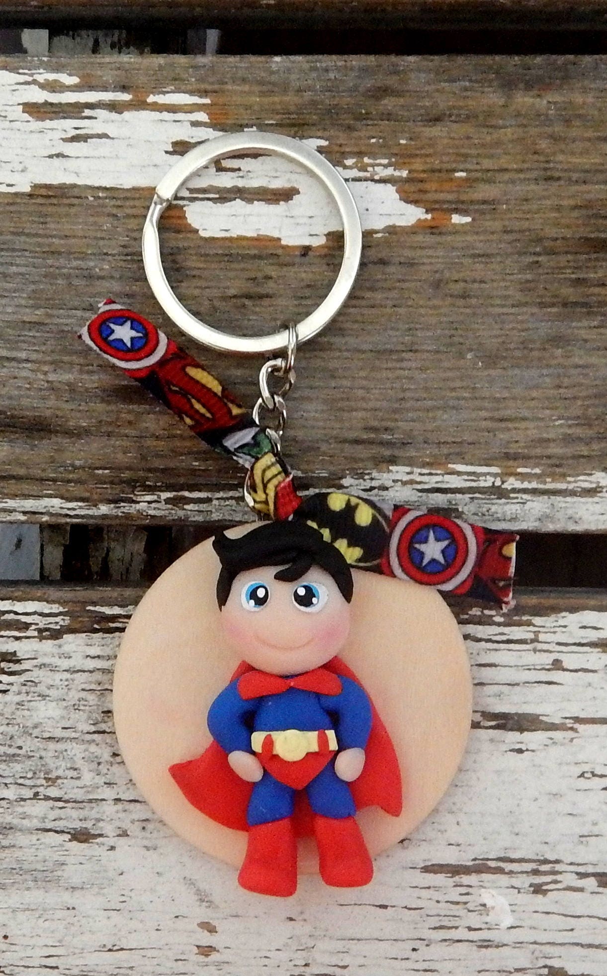 Keychain key fob superhero superhero superhero keychain