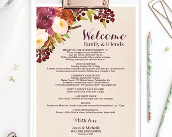wedding agenda