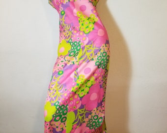 FREE SHIPPING 1960 Mod Pop Art Maxi