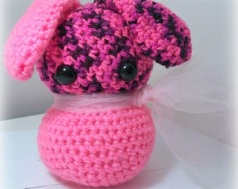 Squishy Pink Crochet Bunny Plushie