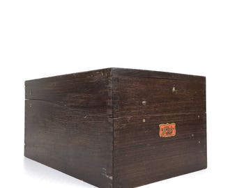 Vintage 1950s Recipe Box Wood Recipe Box Antique Recipe Box Old Wooden Recipe Box 1940s Kitchen