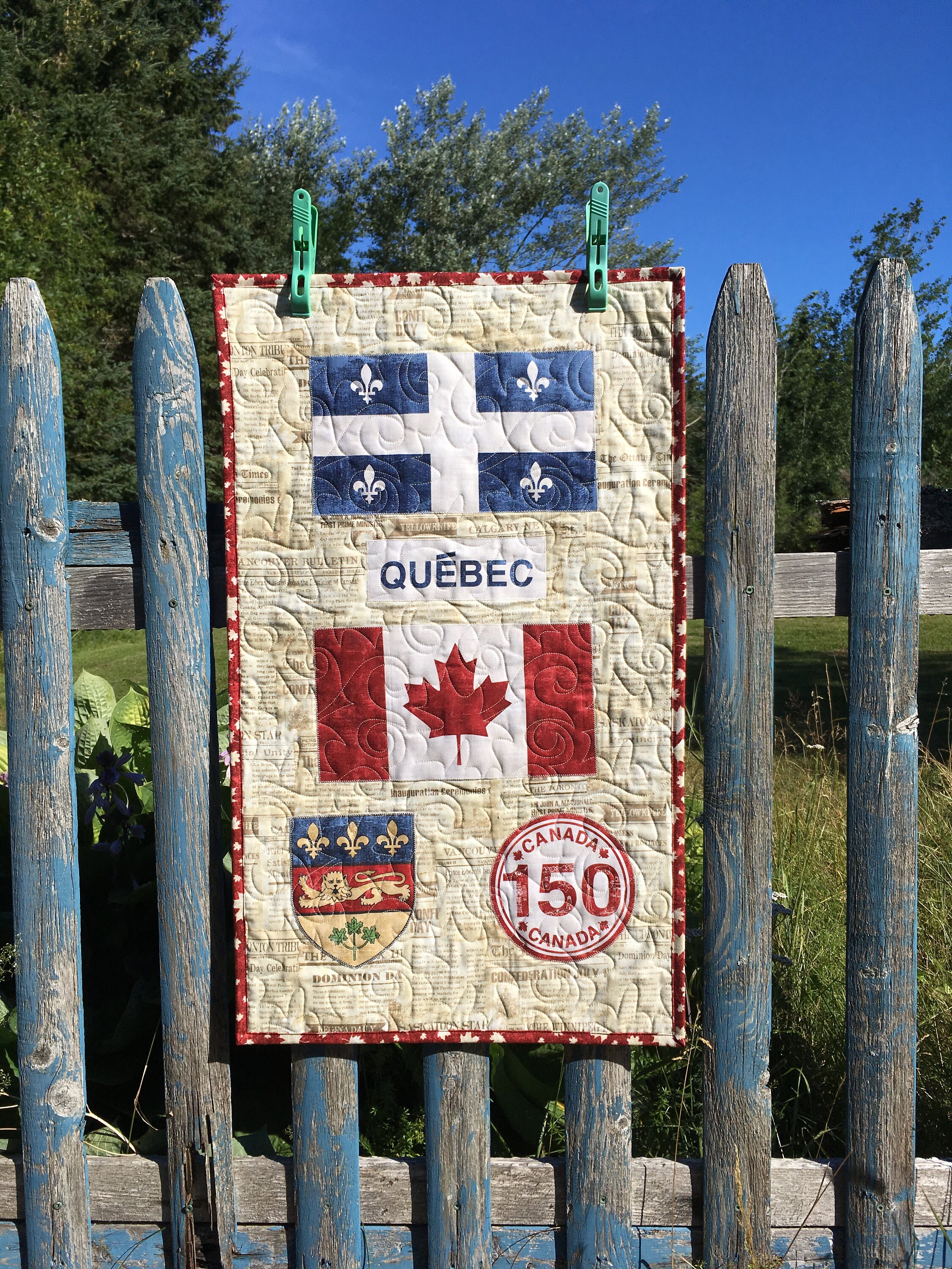 Quebec Quilt // Canada 150 // Canadiana // Wall Hanging