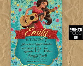 Elena of Avalor Invitation, Elena of Avalor Birthday Invitation, Elena of Avalor Party, Princess Elena of Avalor Invitations, Elena Disney