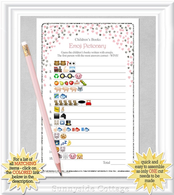 Children's Books Emoji Pictionary With Blush Pink And