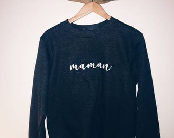 maman//mom//french//crew sweater