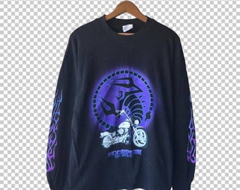 purple flames shirt