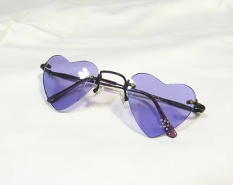 90s / y2k heart shaped sunglasses w/ color lenses ; 5 colors available