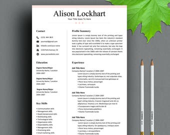 Resume Template Instant Download, Resume, Professional Resume Template, Modern Resume Template, CV Template, Clean Resume, Simple Resume