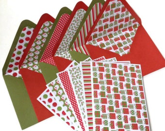 Set of 6 // Blank Christmas Cards // Blank Note Cards // Christmas Stationery // Holiday Cards // Christmas Note Cards // Stationery Set