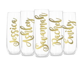 Stemless Champagne Flutes, Personalized Champagne Flute, Personalized Champagne Glasses, Champagne Flutes Wedding, Champagne Glasses