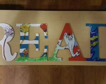 Dr. Seuss-Themed "READ" Letters