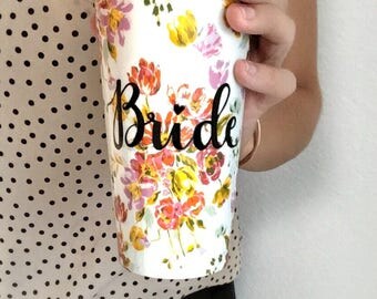 Bridal Coffee Mugs | Engagement Mug | Bride Travel Mug | Bridal Shower Gift | Gift for Bride | Engagement Gift | Ceramic Travel Mug |