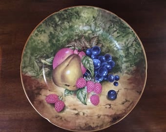 Limoges - Rochard - Heritage - Still Life - 10" plate - Pear and Peach