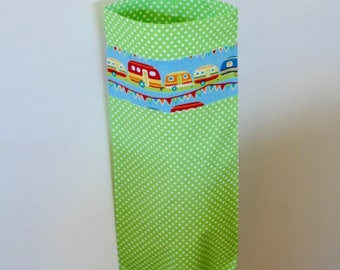 Vintage caravan plastic bag holder. Handmade.