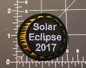 2017 Solar Eclipse Patch / iron on / embroidery