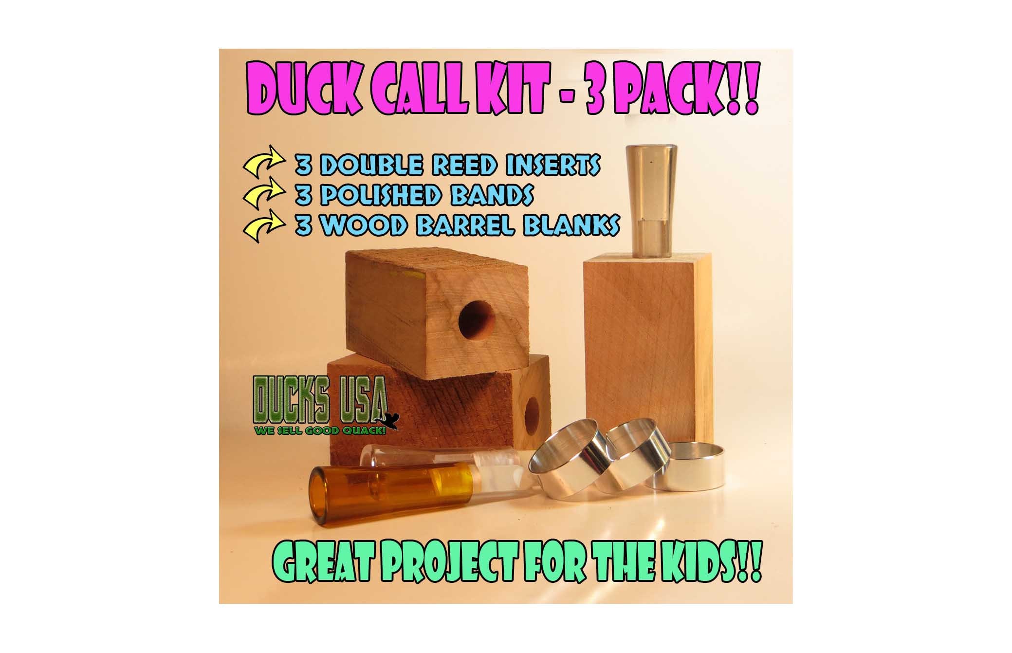 Duck Call Kits Three Pack Awesome Combo Kit for Three Duck