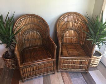 Bamboo Rattan Chairs rattan chair | etsy Bamboo Rattan Chairs rattan chair | etsy