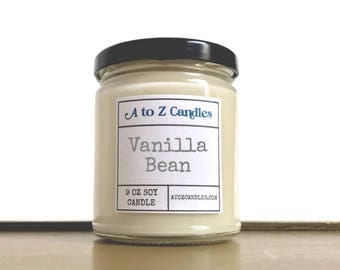 Vanilla Candle, Vanilla Bean Candle, Vanilla Scented Candle, Vanilla Bean, Soy Candles, Vanilla Soy Candle, Glass Jar Candle, Vanilla Scent