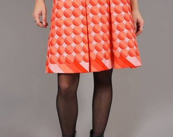 60s Pleated Space Age Skirt
