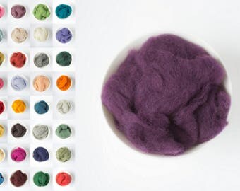 Wool roving 33 colors / wool roving for needle felting / felting wool / crafts and supplies wool / merino wool roving / roving for felting