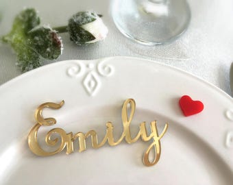 Wedding name cards Laser cut place cards, Personalised wedding place cards Guest names Laser cut signs Wedding Centrepiece Laser cut names