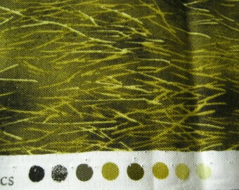 Textures in Nature Fabric*Landscape Quilts Fabric*RJR Fabric*2007*OOP*Yellow/ Green*Brown / Green Twigs or Pine Needles*100% Cotton*Quilting