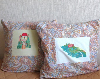 Pillow cover Embroidered pillow Housewarming gift for hostess Gift for women gift New home gift 2 Decorative pillow Home sweet home Brown