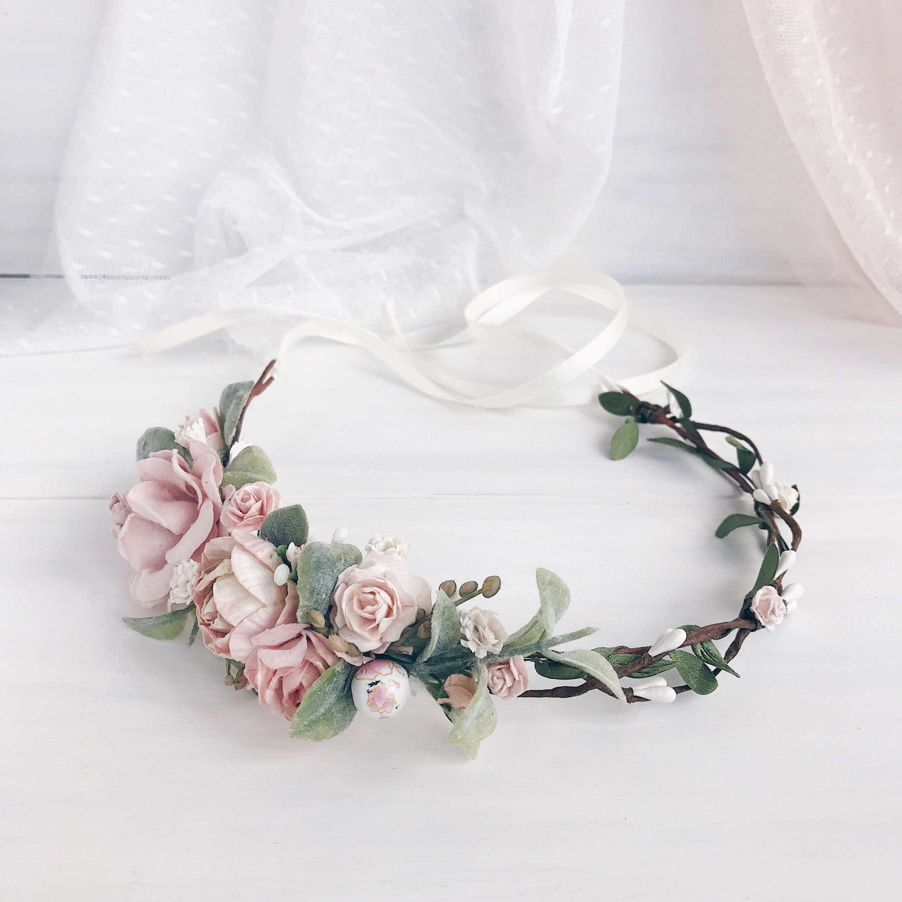 Bridal flower crown Bridal floral crown Floral wedding